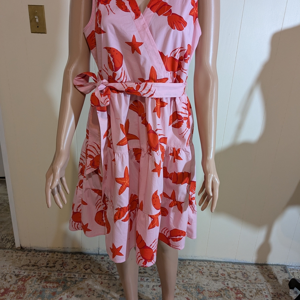 J. Crew Pink Sleeveless V-Neck Sundress